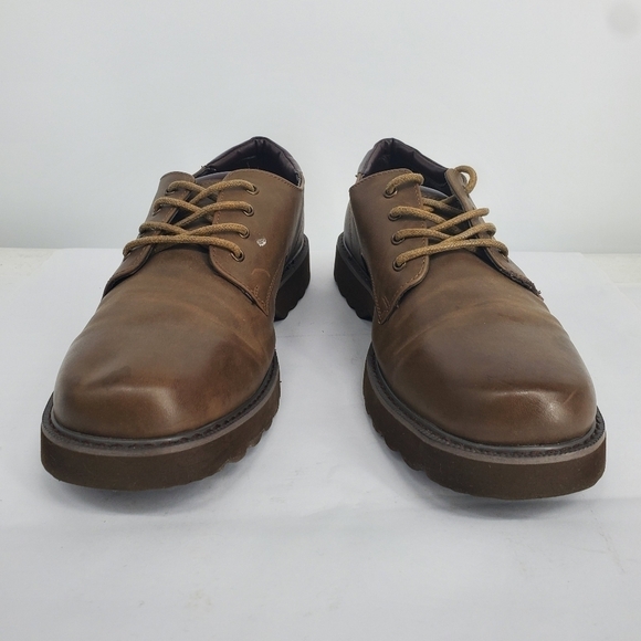 Jousen Milan Men's Oxford Shoes Size 11 Round Toe Lace Up Brown - Picture 5 of 13